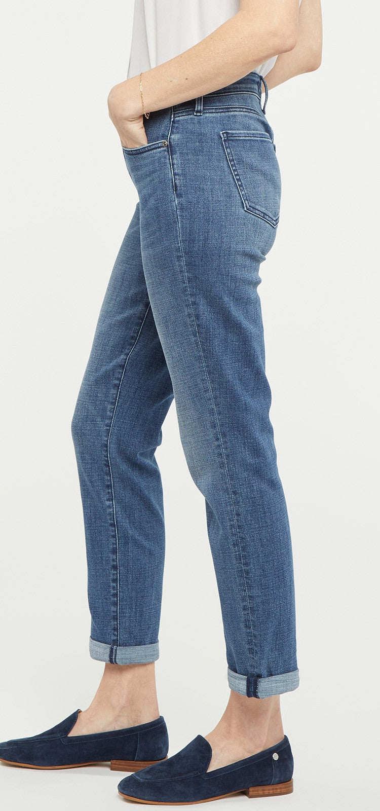 Margot Girlfriend Jeans Medium Blue Premium Denim (Petite) | Caliente | Denim | NYDJ