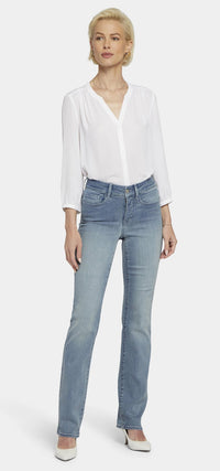 Marilyn Straight Jeans Light Blue Premium Denim (Petite) | Thistle Falls | Denim | NYDJ