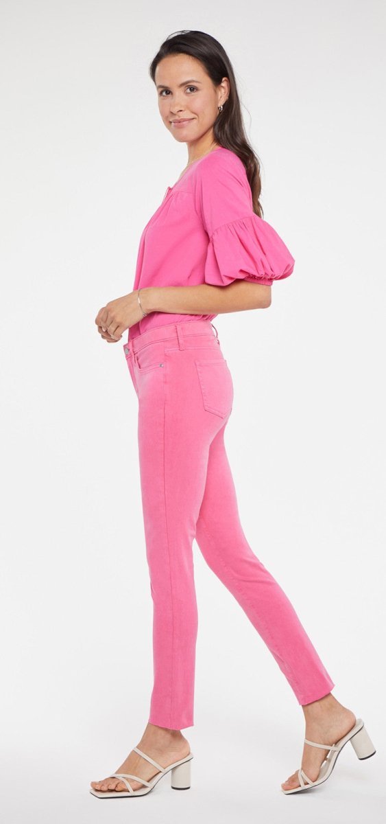 Alina Skinny Jeans Cut Hem Pink Premium Denim | Pink Peony | Non Denim | NYDJ