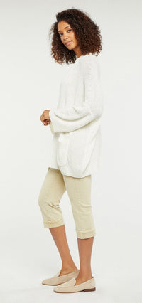 Drape Cardigan Vest White | Vanilla | Cardigan | NYDJ